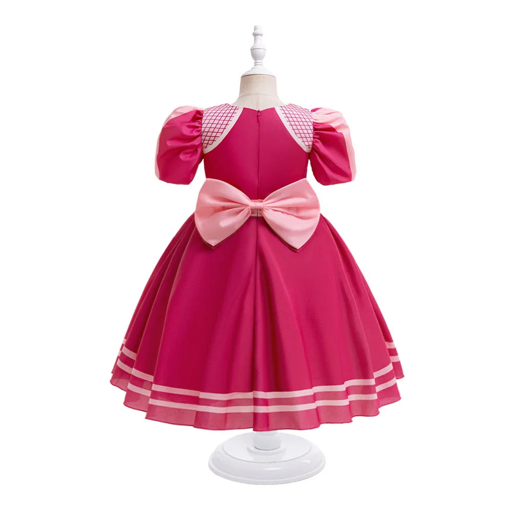Cartoon Dog Girl Dresses Christmas Costume Halloween Skye Birthday Kids Clothes Stage Performance Bow Party Princess Girls Dress