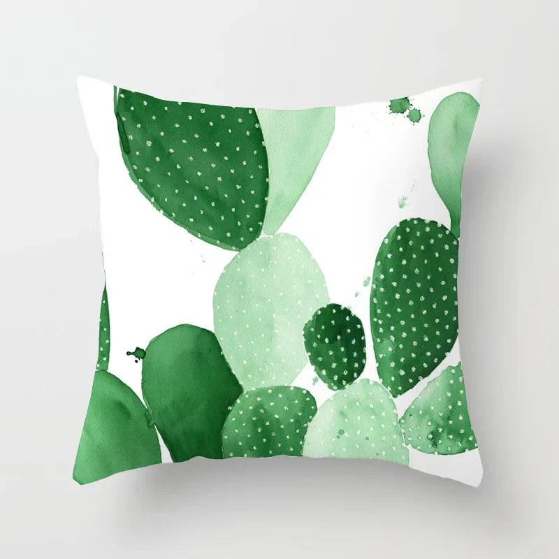 Cactus Flower Pattern Summer Decorative Cushions Pillowcase Polyester Cushion Cover Throw Pillow Sofa Decoration Pillowcover