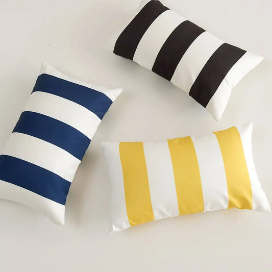 Outdoor Waterproof Pillow Cover Summer Striped Decorative Cushion Cover for Couch Sofa Living Room Funda Cojin 45x45 30x50