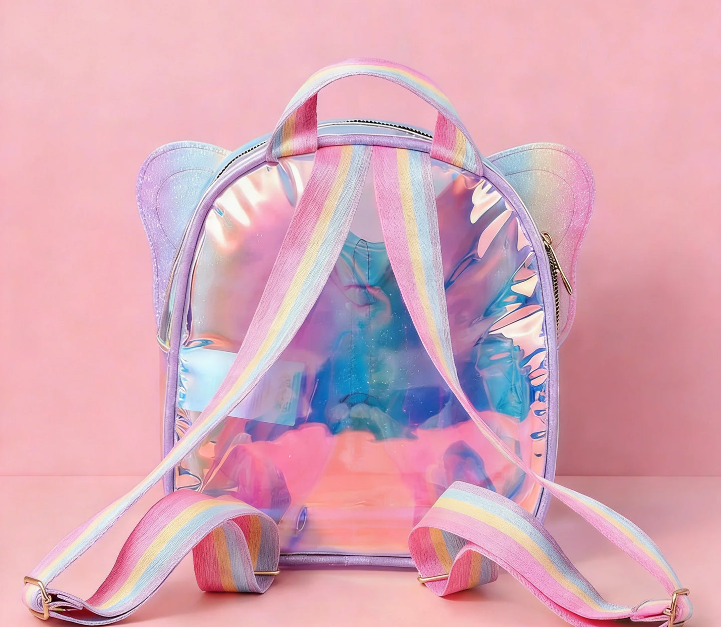 Girls Fashion Backpack Laser Butterfly Design Children's  Mochila for Kids