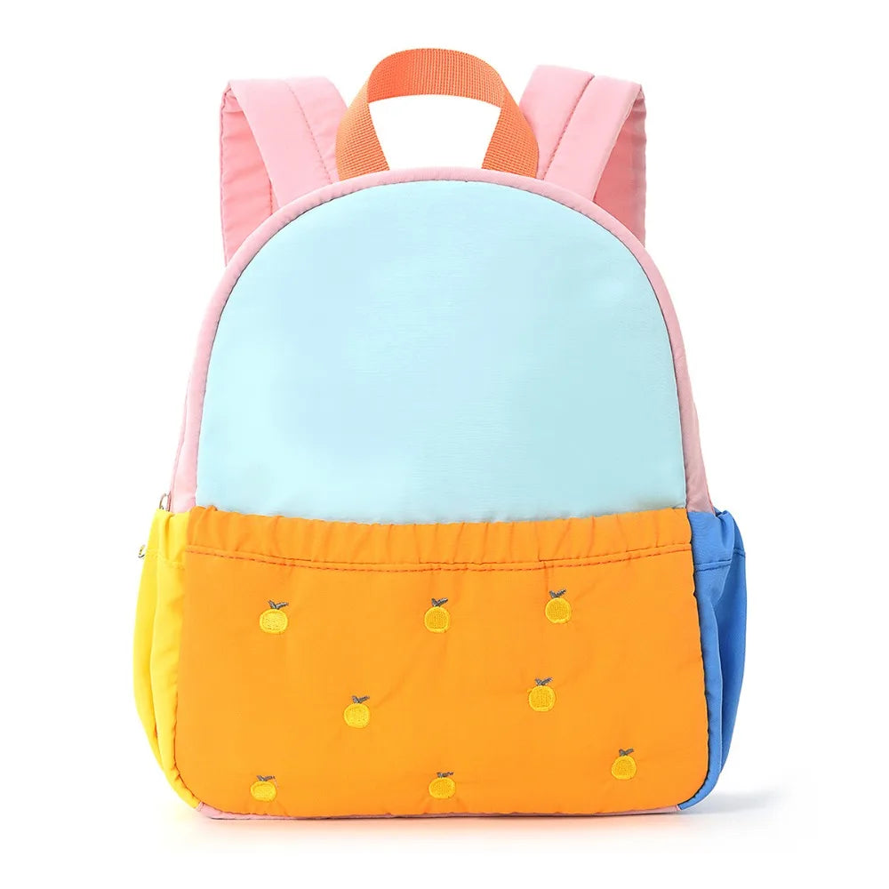 Polyester Embroidery Shoulders Bag Large Capacity Washable Versatile Backpack Multicolor School Student Backpack Kids Children
