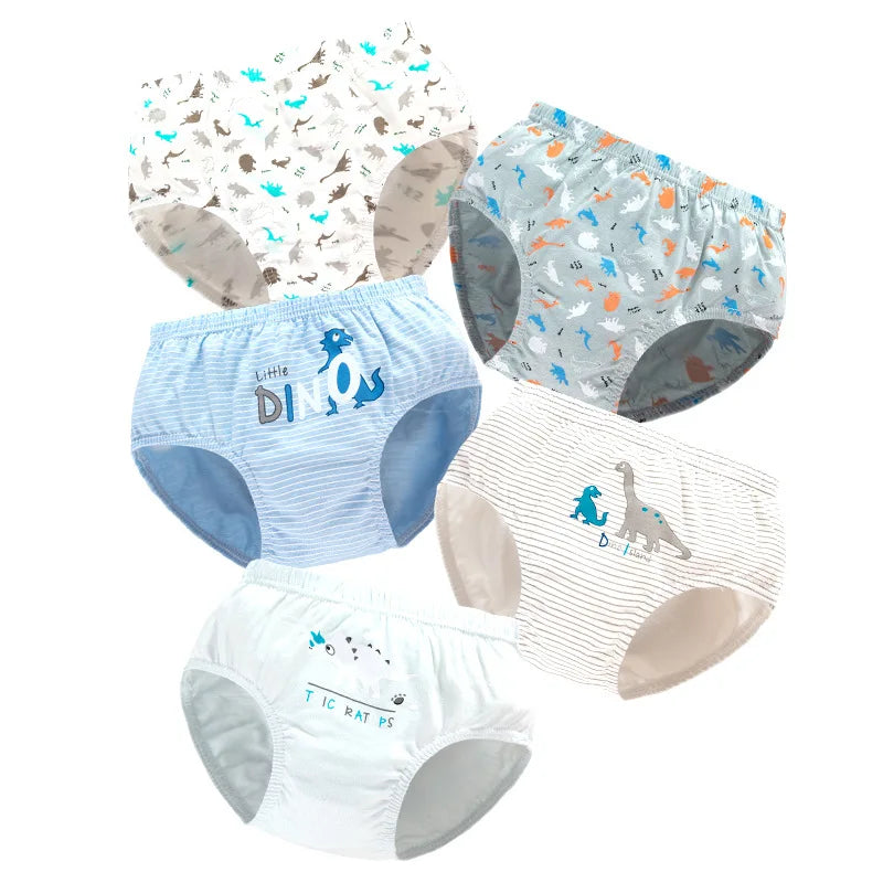 3 Pcs Children Underwear Cotton Kids Dinosaur Cartoon panties Breathable Soft Boys Briefs Boxers 2-14 Years Old Boys Panties