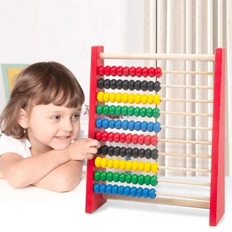 Intelligence Development Wooden Abacus For Kids Mathematics For 3-6 Year Olds Wooden Children's Educational Toys