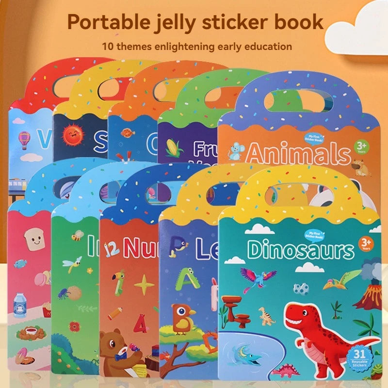 Reusable Sticker Book for Kids Vehicles Truck Stickers Educational Learning Travel Stickers Activity Books for Toddler Girls Boy