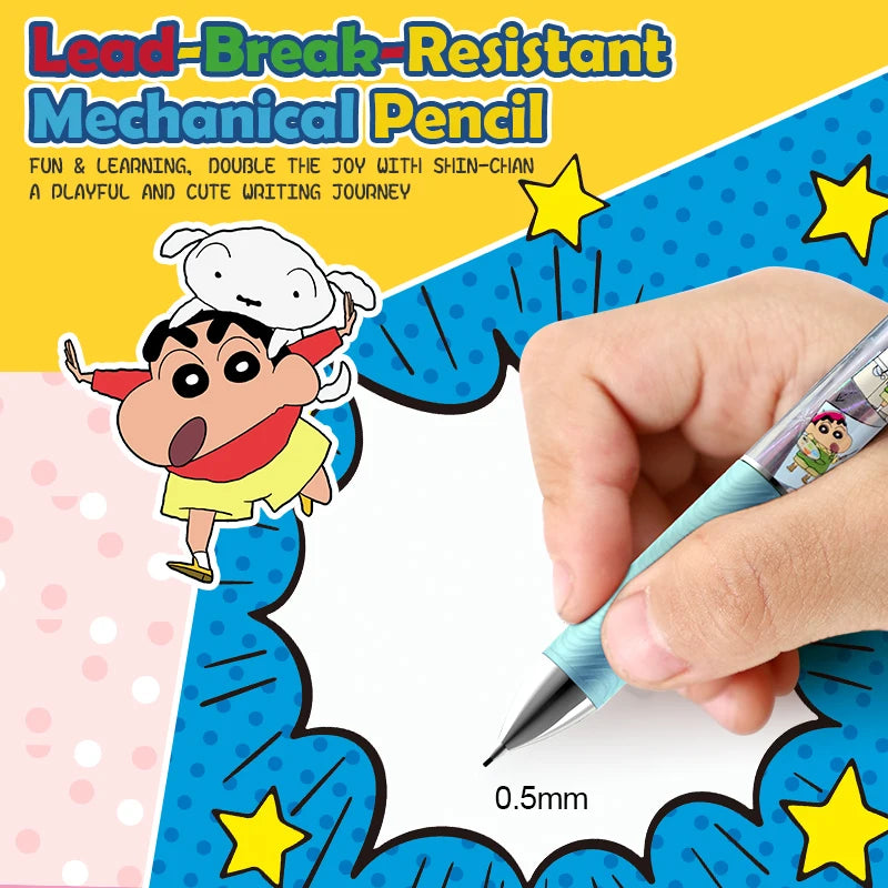 Crayon Shin-Chan Cartoon Mechanical Pencil Blind Box Creative Mystery Box Students Stationery Writing Instrument Children Gift