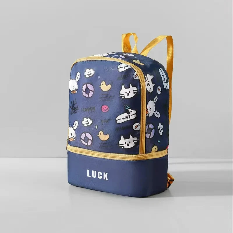Dry Wet Separation Bag Kids Waterproof Storage Shoulder Backpack Waterproof Sport Travel Fitness Beach Swimming Bag Luggage Bag