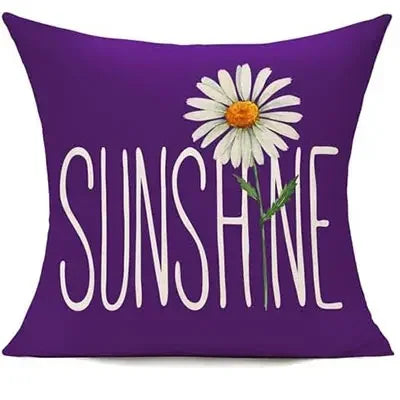 40x40cm Outdoor Yellow Pillowcase Spring and Summer Decoration Cushion Cover Family Decoration Garden Sofa Daisy