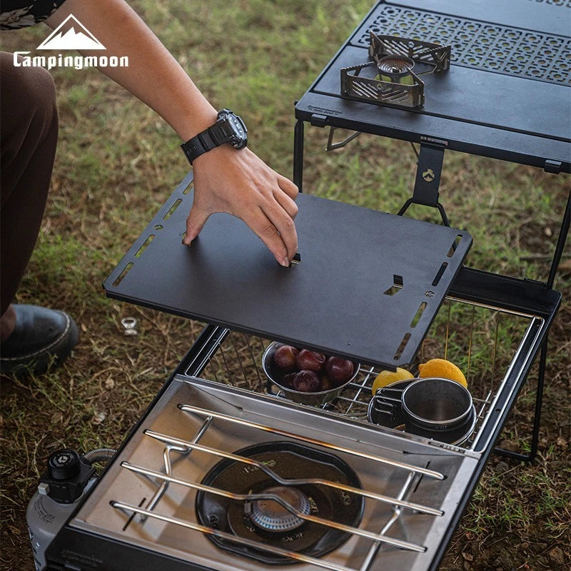 CAMPINGMOON CK-25BK-1P IGT Combination Table Suitable For Snow Peak Stove Cover Outdoor Camping Table Accessories