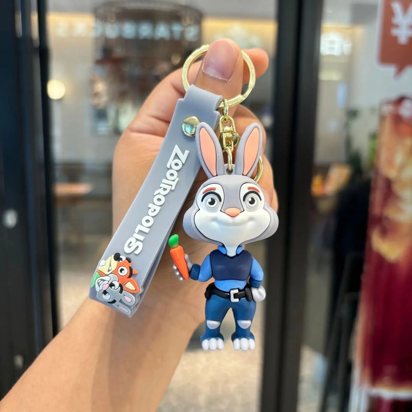New Zoo-topia 2 Keychain PVC Cartoon Character Judy Nick Chief Bogo Keyring Hanging Couples Bag Decoration Festival kids Gift