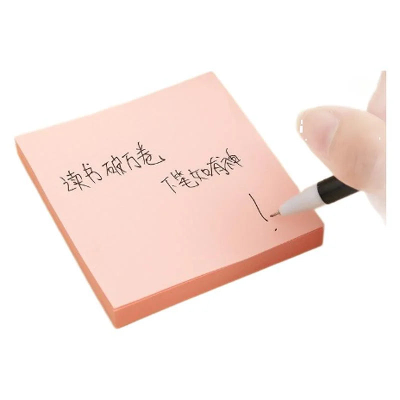 100 Sheets Full Stick Color Sticky Notes Pads Ins Style Memo Notepad Stationery for School Office Message Stickers Posted It