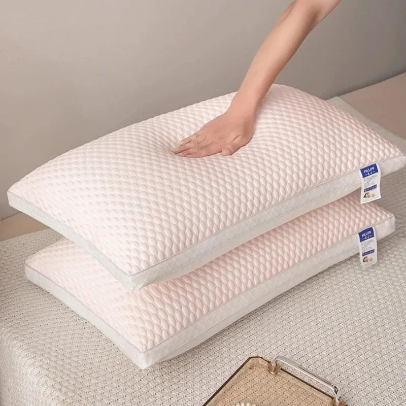 3D Ice Beans Cooling Pillow Summer Breathable Cervical Neck Support Pillow Washable Non-collapsible Pillow Core for Home Sleep