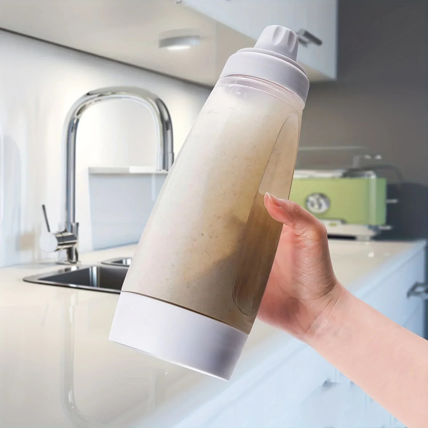 Pancake Batter Dispenser with Wire Whisk for Restaurant Quality Baking - Perfect for Pancakes Cupcakes Muffins & Crepes