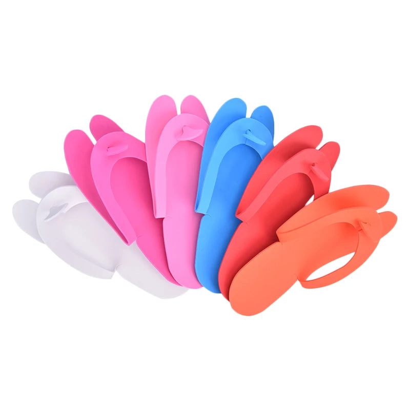 12 Pairs Disposable Foam Slippers Salon Spa Pedicure Sandals Foam Slippper   Shoes