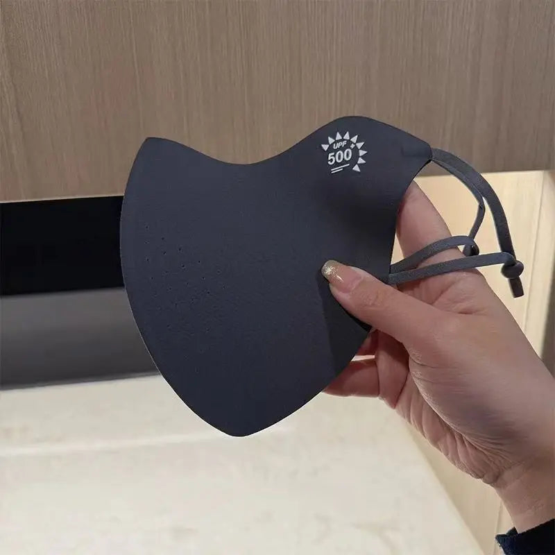 2026 Women Ice Silk Sunscreen Mask UPF50+ UV Protection Cooling Face Cover Large Fox Design Eye Protection Breathable Summer Out