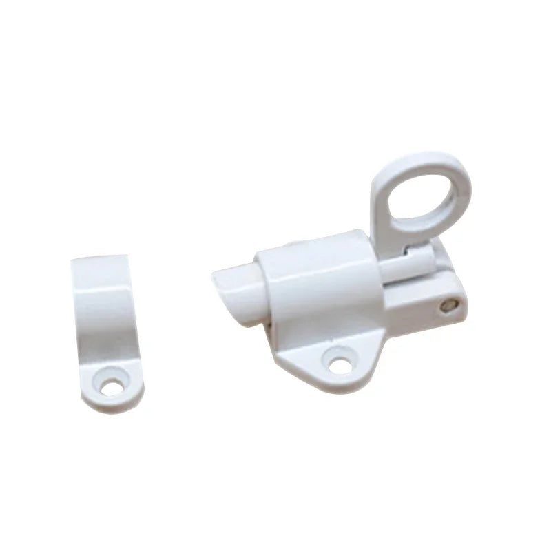 1/2/4Pcs Aluminum Alloy Spring Door Bolt Latch Home Window Gate Security Pull Ring Spring Bounce Door Bolt Automatic Latch Lock