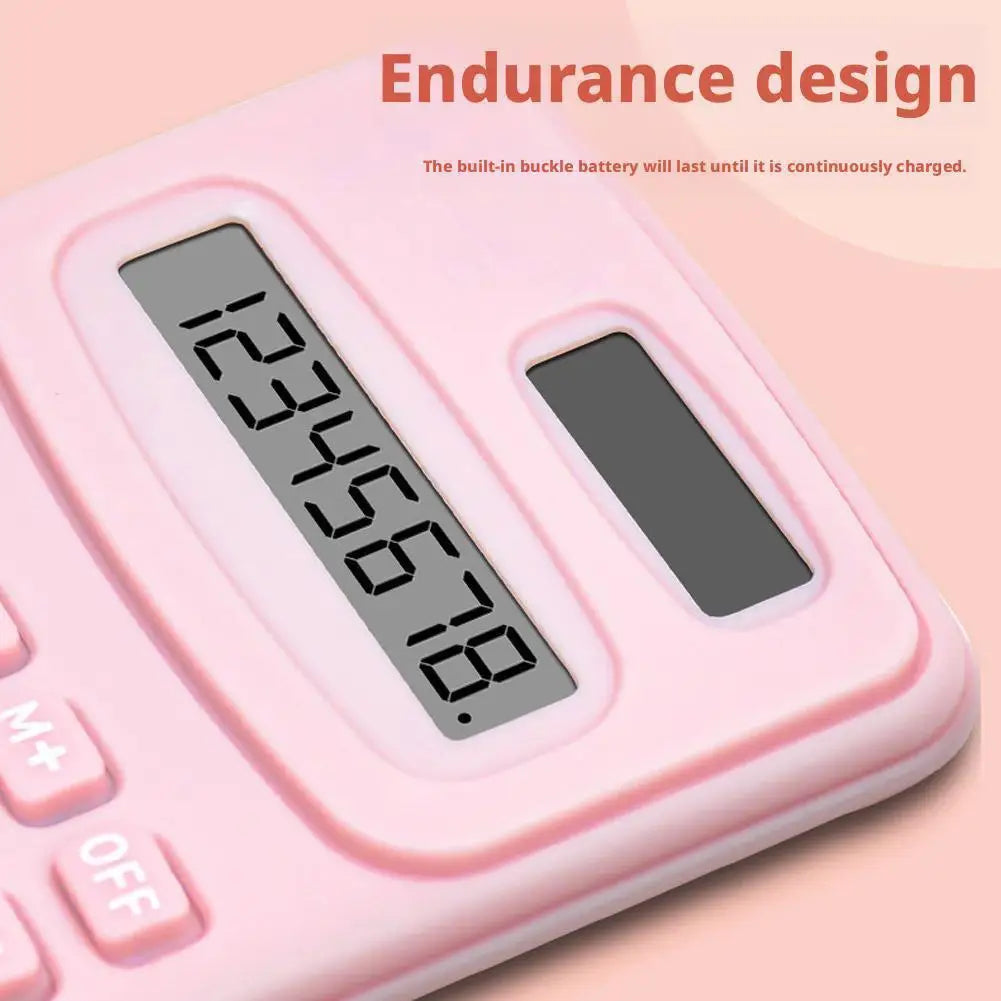 Small Solar Calculator Portable Calculator Cute 8 Digits LCD Electronic Home Office Calculator For Kid Primary School Calculator