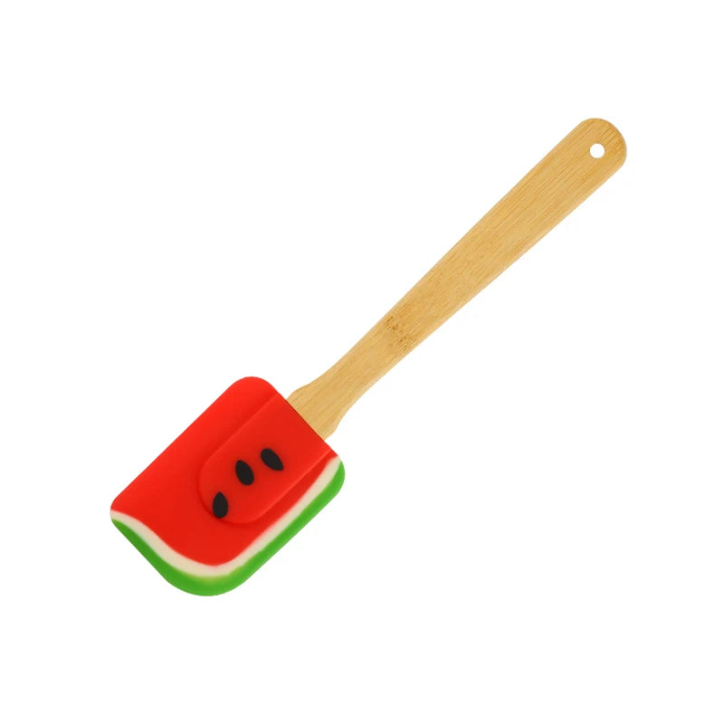 1Pcs Cream Cake Silicone Baking Spatula Scraper Non-stick Kitchen Butter Pastry Blenders Salad Mixer Batter Pies Cooking Tools