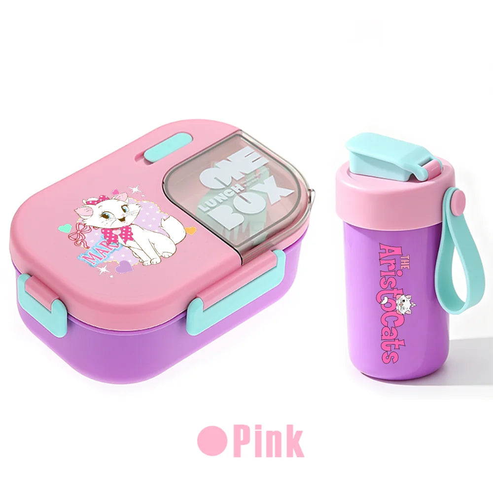 for The AristoCats Seasoning Box Water Cup Set Tableware Water Bottle Lunch Bento Box Vivid Colors Birthday Gifts