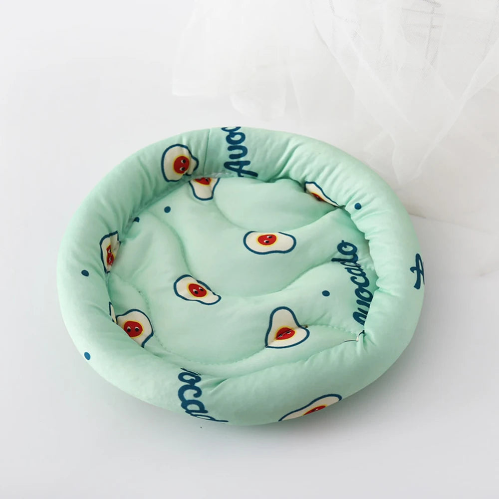 Pet Circular Summer Cooling Hamster Bed, Comfortable Sleep Mat Pad Cushion for Hamster/Hedgehog/Squirrel and Other Small Animals
