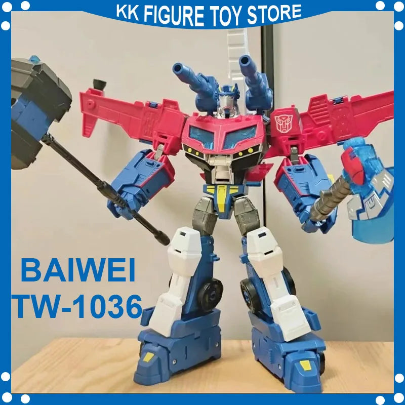 BAIWEI Transformation TW-1036 TW1036 Animated 08 RepairTeam Captain OP Fire Truck Action Figure Model Doll Christmas Gift