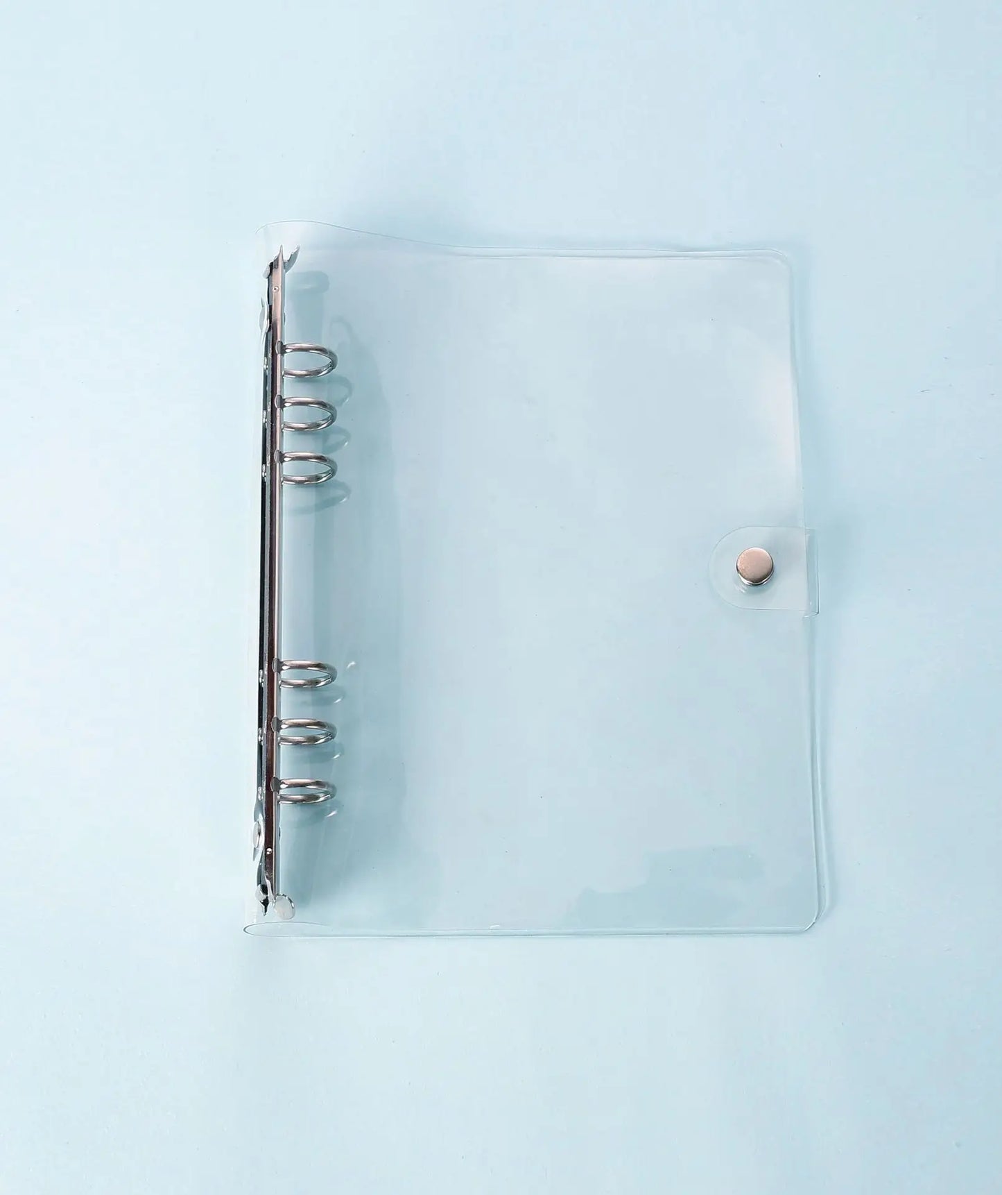 A5 A6 A7 B5 A4 Transparent Double Button Loose Leaf Binder Notebook Cover Note Book Journal Planner Office Stationery Supplies