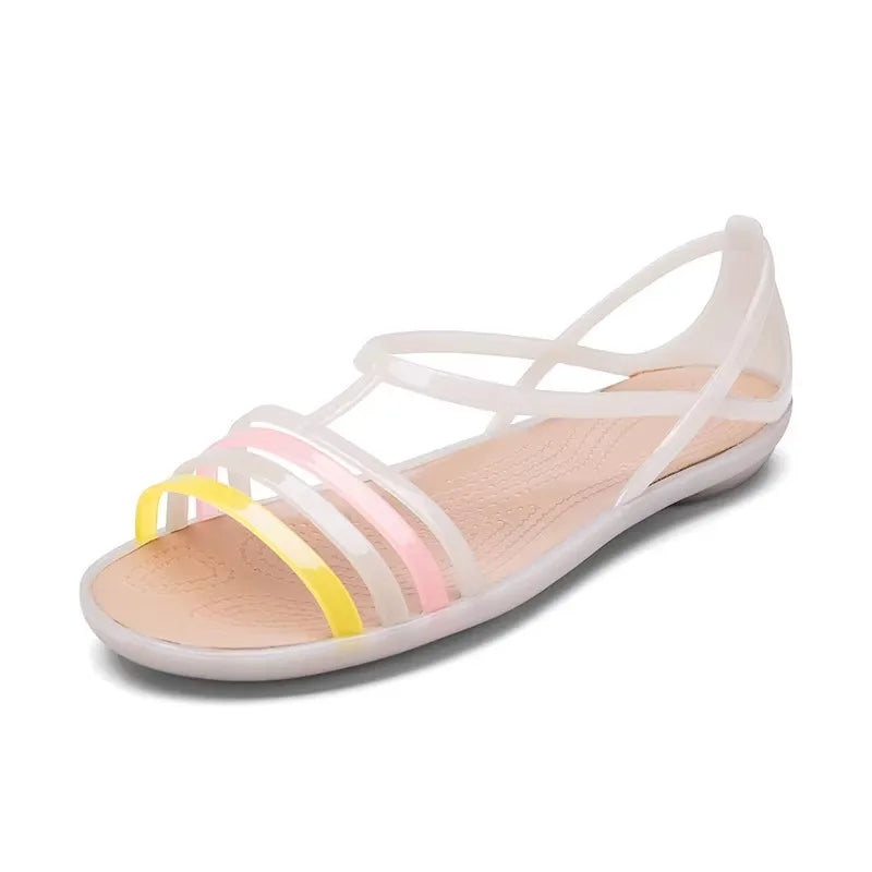 2022 Women Sandals Summer New EVA Casual Mixed Candy Colors Soft Slip on Beach Jelly Shoes Woman Flat Sandals Shoes for Women