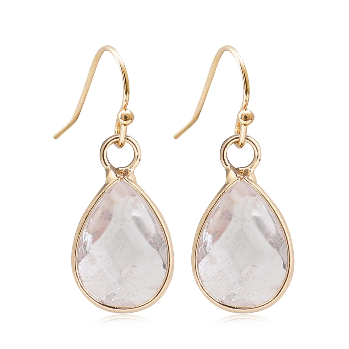 Waterdrop Natural  Stone Dangle Labradorite Earrings for Women Newly Designed  Female Daily Wear Wholesale Dropshiping