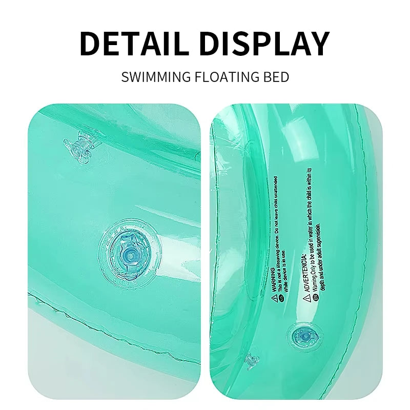 Inflatable Water Hammock Lounger, Floating Pool Chair Air Mattress for Adults Summer Beach Party