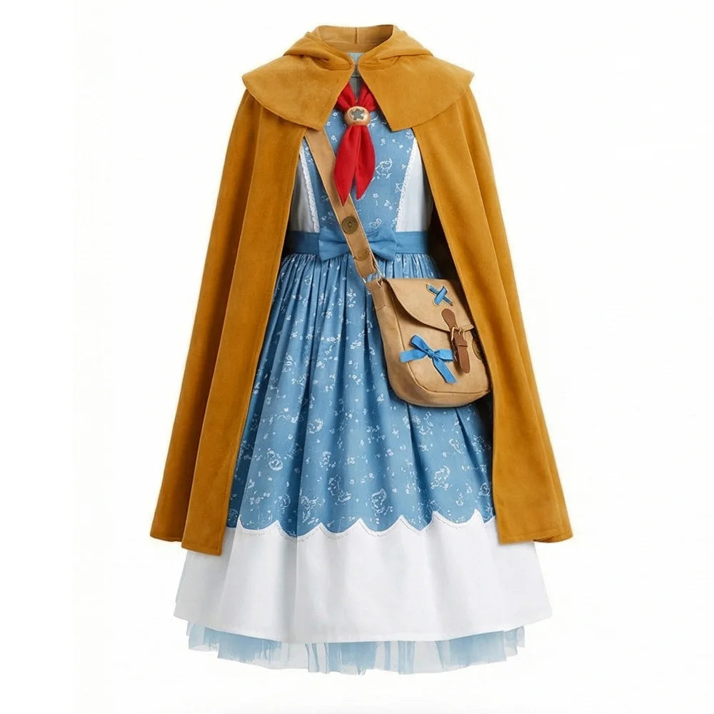 New Stranger Holly Wheeler Season 5 Cosplay Costume Hooded Cloak Dress Scarf Fantasia Stage Performance Halloween Party Outfits