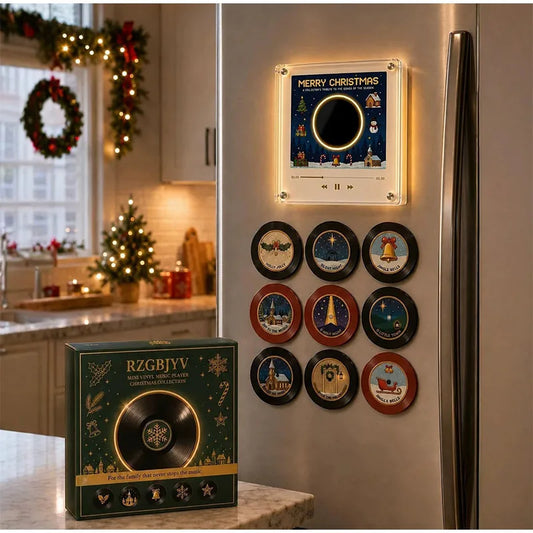 Christmas NFC Rotating Light-Up Fridge Magnet Music Box Customized Song Player Decorative Gift for Holiday Home Office