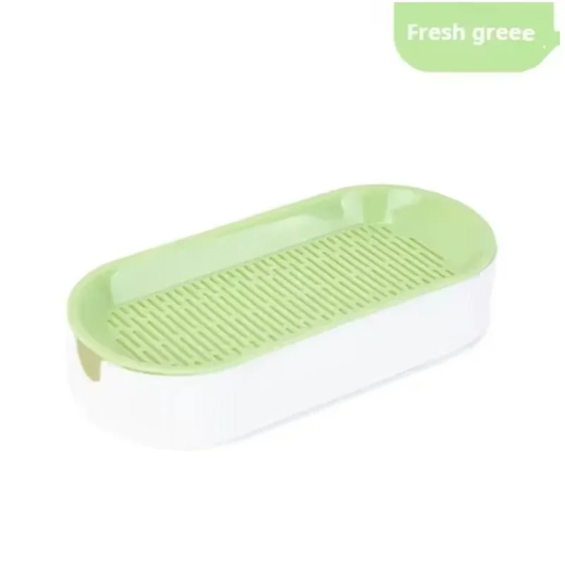 Environmentally friendly and durable pet double bowl anti slip base universal drinking and eating double bowl supplies for pets