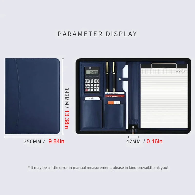 Multifunctional Conference Folder Document A4 Business Stationery Folder Leather Contract Office Filing Binders Folders Supplies