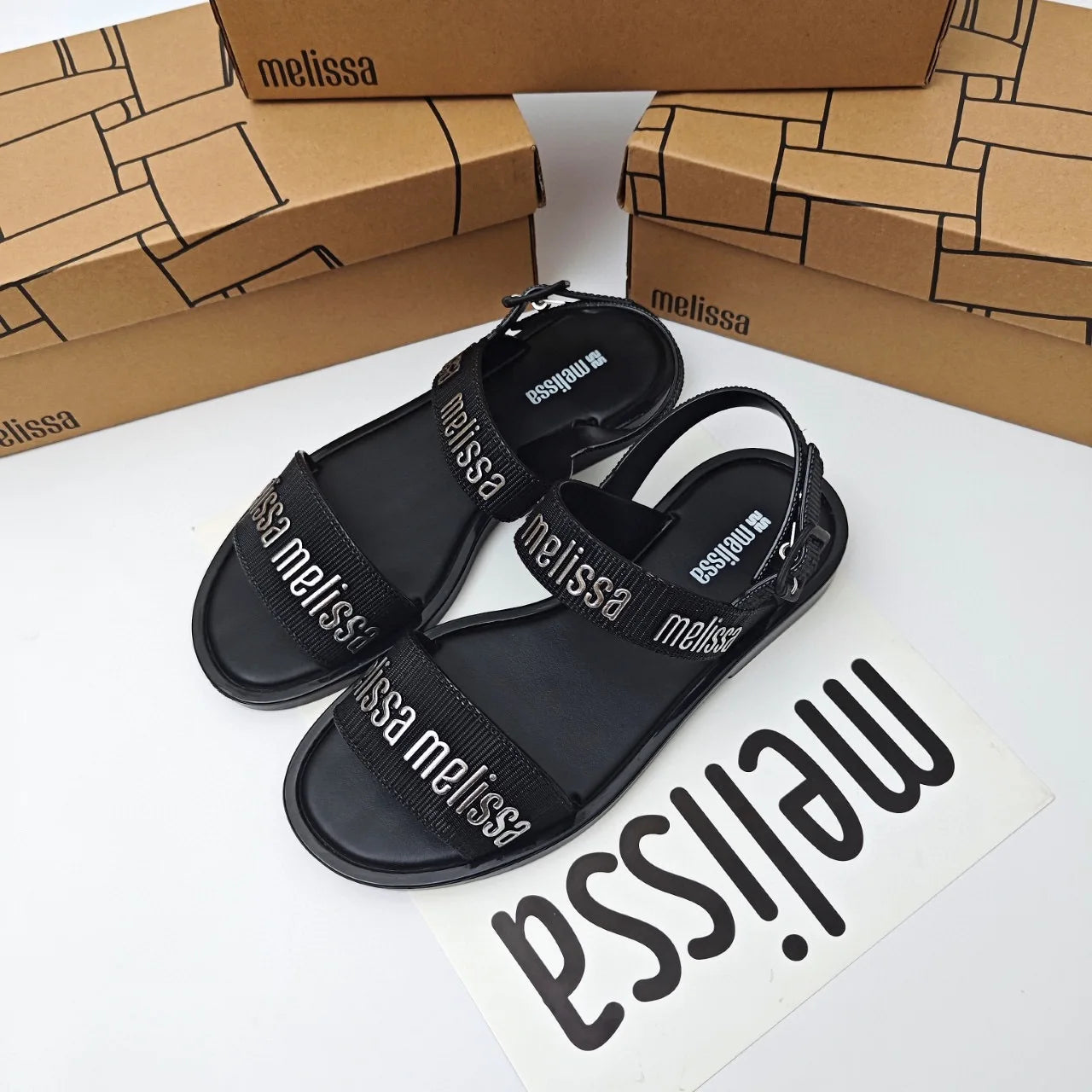 Melissa Women Flats Comfort Ballerina Shoes 2025 Summer New Shallow Mouth Non-slip Ladies Loafers Elegant Bowknot Women Single