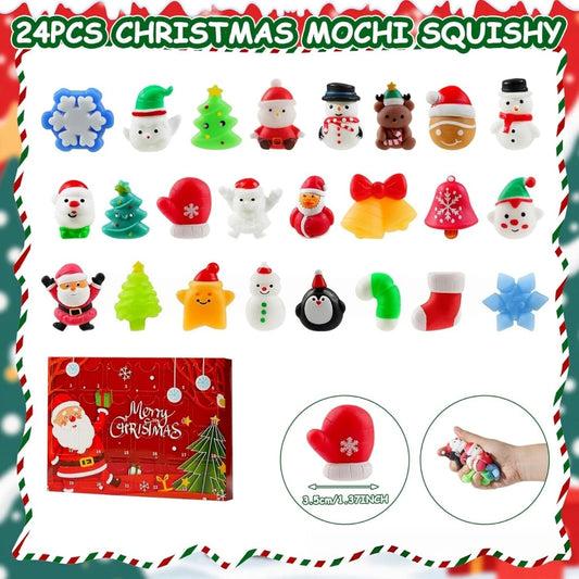 Squishy Ornament Advent Calendar – 24-Piece Christmas Countdown Decor Set