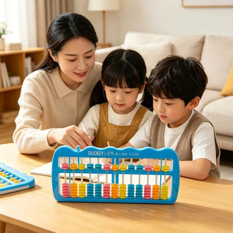 Multi-toned Bead Math Counting Calculation Tools Home Educational Toy Abacus with Reset Structure Classroom Supplies Teaching
