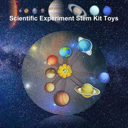 DIY Solar System Planet Model Science Experiment Toy Children's Education Toy Technology Experiment STEM Puzzle Planet