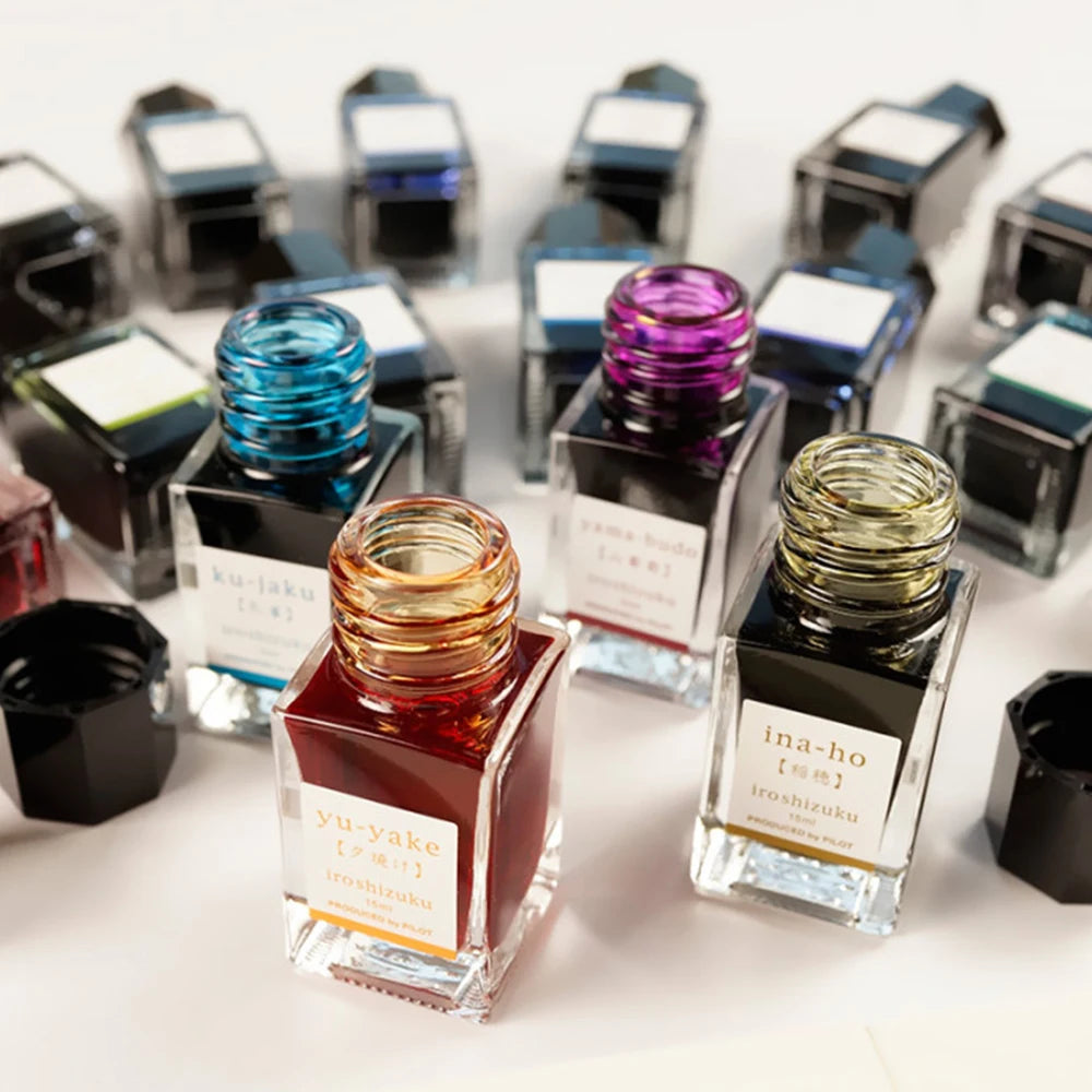 1 Bottle Japan Pilot Fountain Pen Ink Iroshizuku INK-15 Natural Color 15ml Non Carbon Non Clogging 25 Color Full Art Supplies