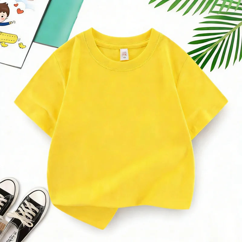 White Red Kids Boys TShirt Cotton Sport Fashion Summer Girls T Shirt Casual Short Sleeves Breathe Children’s Clothes 2-12 Years