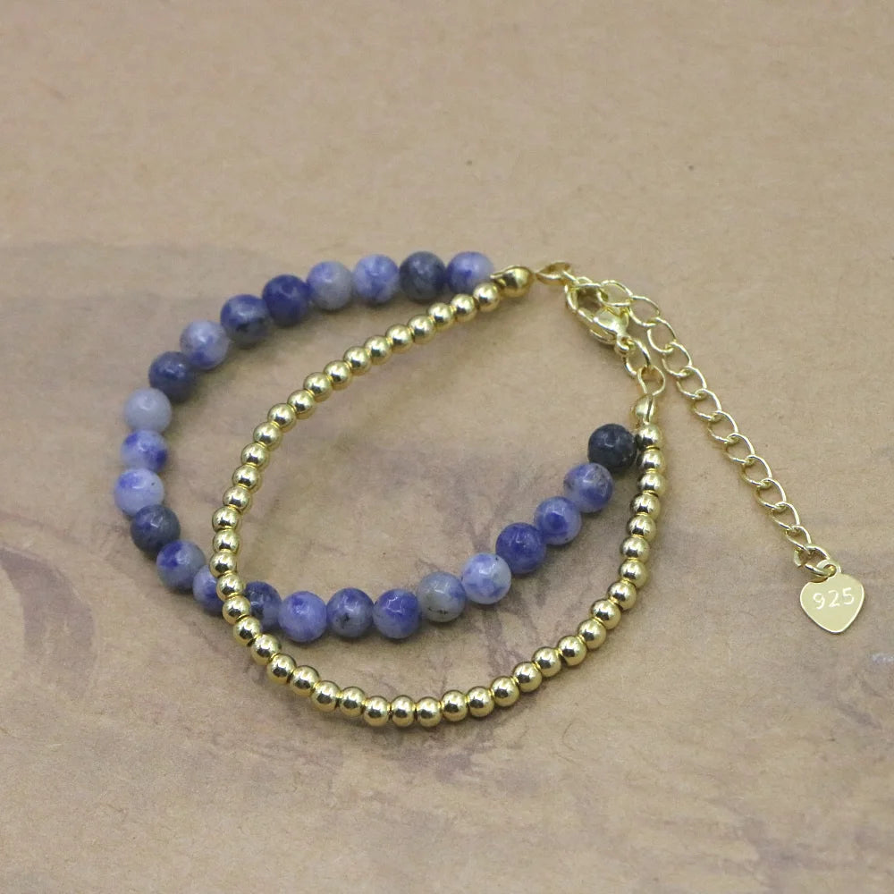Lovely Fashion Natural Stone Bead Bracelet Baby Girls Lobster Clasp Accessories Girls Yoga Christmas Wedding Gift Jewelry Charm