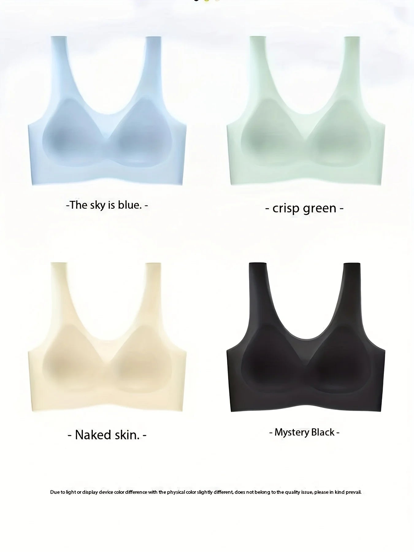 Cooling Push Up Bra Ultra Thin Seamless Comfort Icy Silk Cami Underwear for Women Summer Breathable