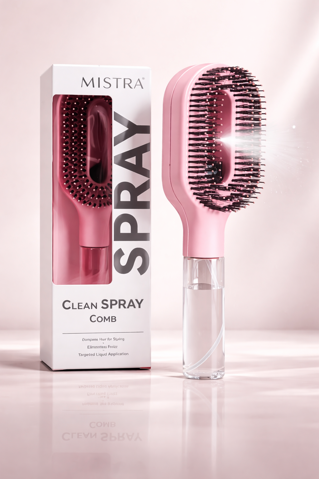2in1 Sprayer Comb Detangling Scalp Massage Hairbrush with Spray Bottle Essential Oil Water Mist Spray Brush Anti-static Summer