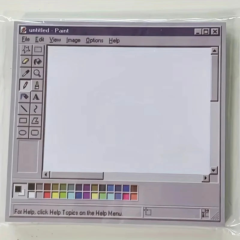 Vintage Computer Drawing Sticky Notes 50 Sheets Durable Adhesive Journaling Scrapbooking School Office Artist DIY Craft Memo