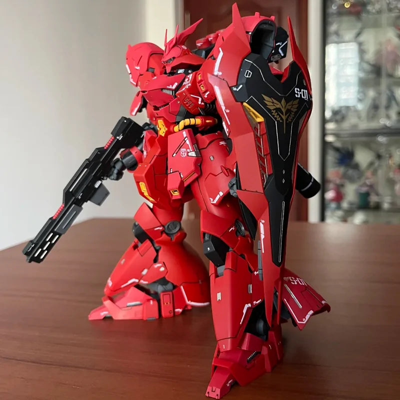 Sazabi RG 1/144 Mech Assembly Model Kit Action Figures Boy Puzzle Toys Gift Collectible Desktop Ornament Doll With Water Sticker