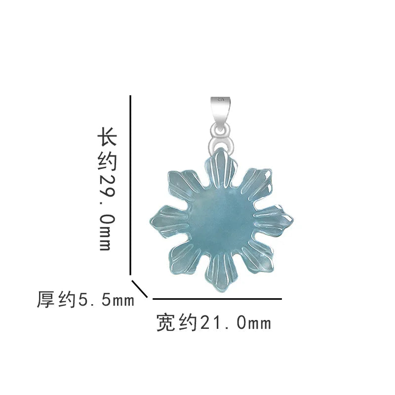 Natural A-grade Burma Jade Sunflower Charms S925 Silver Button Head Bean Seed Jadeite Pendant Women's Gift Jewelry Drop Shipping