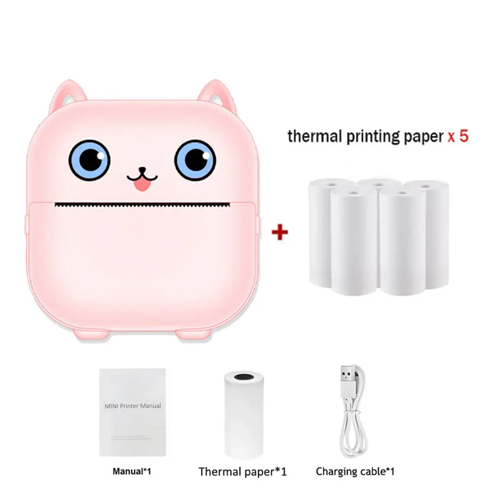 Mini HD Portable Label Thermal Printer Endurance Bluetooth Printer for Student Error Title Note Wrong Pocket Inkless Printing