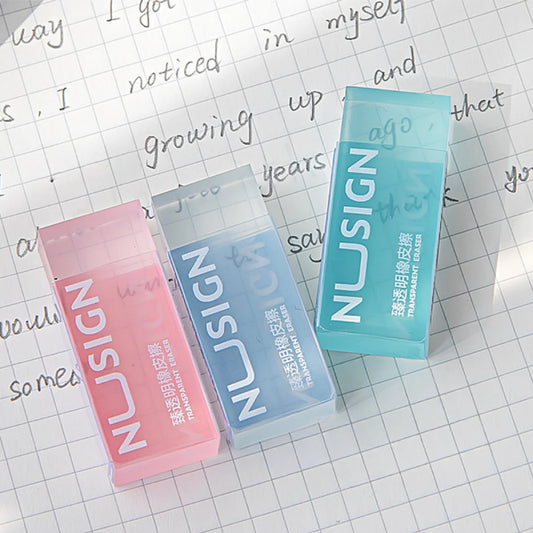 1/36Pcs Lovely Transparent Eraser for Kids Ins Simplicity Solid Color Eraser Pencil Eraser Back To School Cute Student Supplies