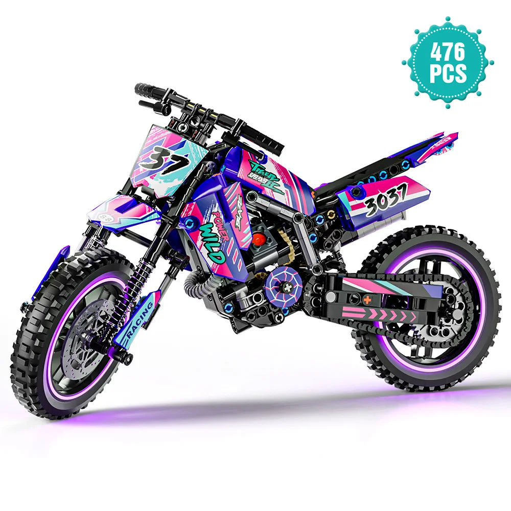 Creative Motorcycle Toy Building Block Set STEM Construction Kit for Boys, Girls and Adults Collectible Motorcycle Models