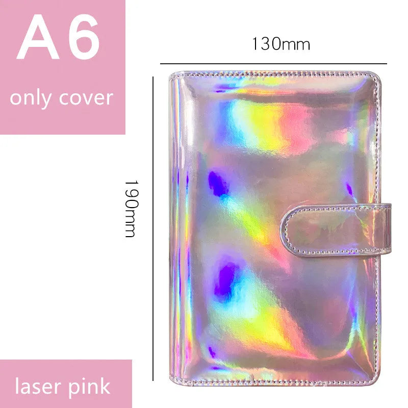A6/A5 Macaroon Color PU Leather DIY Binder Notebook Cover Diary Agenda Planner Paper Cover School Stationery