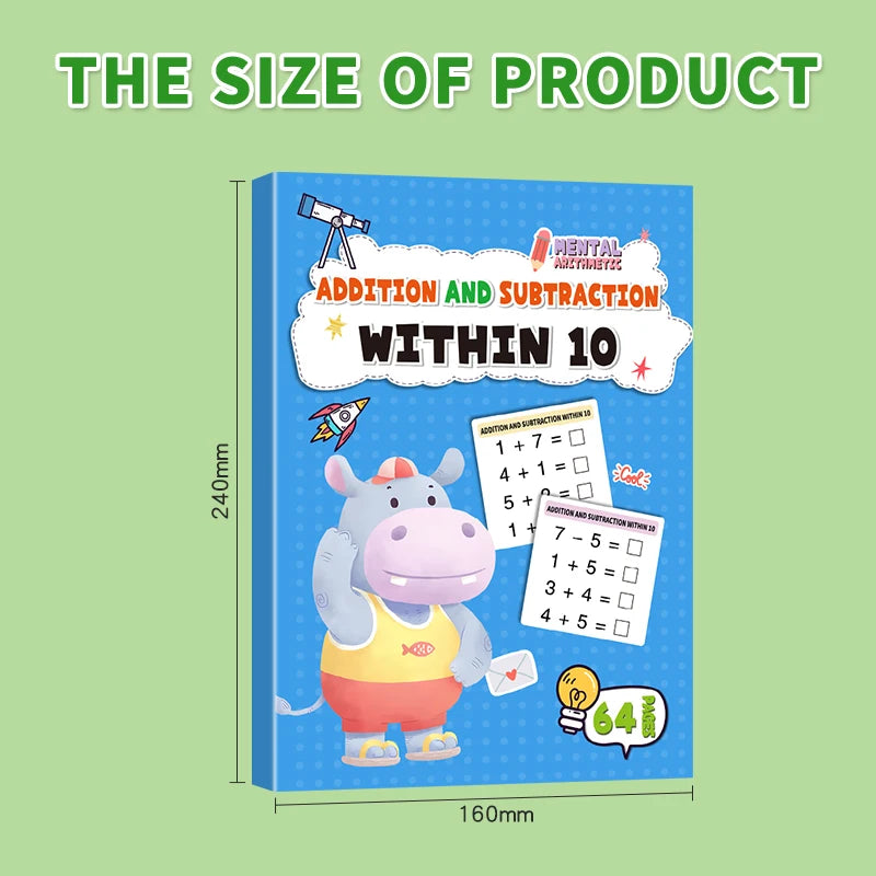 Children's Math Exercise Book, Math Improvement Tool: Addition and Subtraction Within 100, Ideal Math Education Workbook, Back-To-School Gift, Christmas Giveaway