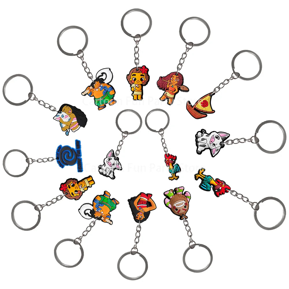 Moana 2 Party Favors Supplies Silicone Bracelet Slap Bracelets Keychain for Kids Birthday Gift Bags Goodie Bags Stocking Bag